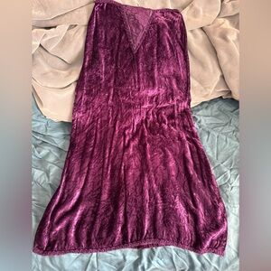 Elegant Velvet Purple Skirt